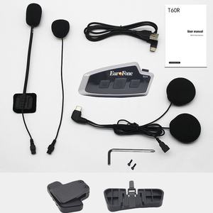 Nouvel interphone de casque de moto <span class=keywords><strong>Europhone</strong></span> T60R BT avec design en maille, communication de groupe jusqu'à 32 motards, garantie de 12 mois - Product Image 4
