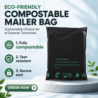 Sac de Courrier Biodégradable Noir Écologique Compostable Personnalisé pour Petites Entreprises, Emballage de Vêtements Entièrement Personnalisé, Nouveau