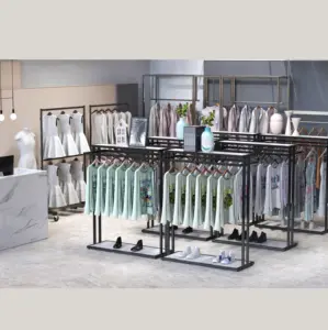 Customized Design Clothing Shop Original One-Stop Design Clothing store Garment Rack Clothes Display Rack