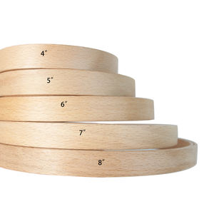 Cerceau de broderie en bois de hêtre de 2cm de hauteur, cadre rond en bois épais, outil de broderie pour le bricolage. - Product Image 3