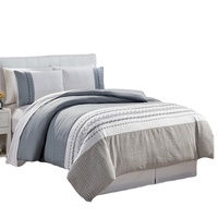 Housse de couette matelassée brodée en jacquard 3d de luxe personnalisé de qualité fiable ensemble de literie