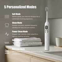 Brosse à dents électrique sonique pour adultes, rechargeable par USB DC, 3 modes, étanche IPX7