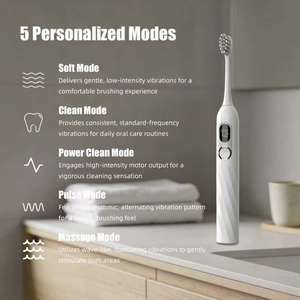 <span class=keywords><strong>Brosse</strong></span> à dents électrique sonique pour adultes, rechargeable par USB DC, 3 modes, étanche IPX7 - Product Image 6