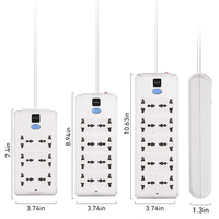 Carte d'alimentation 3M d'usine avec prise multi-prises à 6 trous 10A/250V rallonge de prise standard européenne pour la maison en cuivre