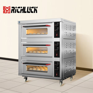 فرن خبز تجاري للبيع المباشر من المصنع، سعة كبيرة، 3 طبقات و3 صواني، فرن كهربائي للكيك والخبز والبيتزا، معدات الخبز - Product Image 1