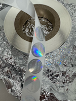 Autocollants en aluminium transparents personnalisés, imprimés, durables, imperméables, autocollants en rouleau avec logo, pour utilisation en supermarché, avec formes personnalisées