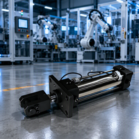 Cylindre hydraulique à double tige série MGHC personnalisé, actionneur linéaire à capteur magnétique à course réglable, usine OEM ODM