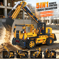 Kit de Construcción STEM Educativo 5 en 1 con Control Remoto de Modo Dual y Aplicación, Bloques de Construcción para Armar un Auto RC