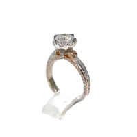Vente en gros Bague de fiançailles en moissanite en argent sterling 925 Bague de mariage en plaqué or blanc 18 carats pour femme