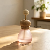Nouvelle Arrivée - Flacon de Parfum pour Voiture 8ML Rose Orange Violet Couleur Café - Diffuseur en Verre en Forme de Balle avec Bouchon en Bois