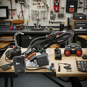 Sigorta ile Off-Road LED ışık konnektör aksesuarları için su geçirmez röle anahtarı kontrol kablo demeti - Product Image 6