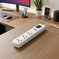 JIUJI JJSVA-QR3 Multiprise 3 prises USB avec protection VA et tension/courant réglables pour réfrigérateur
