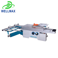 WELLMAX Scie à panneaux MJ6132C de haute qualité Outil de travail du bois avec scie à table coulissante Moteur Roulement de moteur-Composants de base inclus
