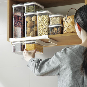 Contenedor de Plástico para Almacenamiento de Alimentos al Vacío, 3.4L, Saludable, para Granos y Frijoles, Mantiene la Frescura, con Organizador y Soporte - Product Image 1