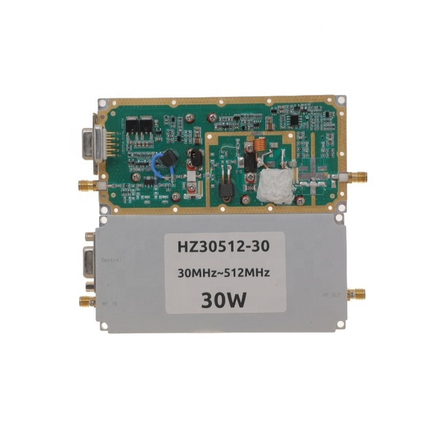 VHF-UHF Full Band 30-512MHz Signal Protection 30W High-Gain Solid State Power Amplifier