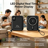 Nouvelle mini batterie externe magnétique sans fil avec câbles Type C détachables intégrés, charge rapide PD 22,5 W pour iPhone, voyage, extérieur, urgence