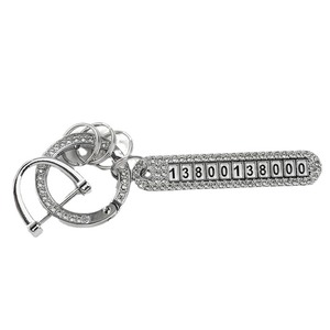 AA018760 Anti-loss Key Chain Zinc Alloy Practical Number Small Gift Keychain