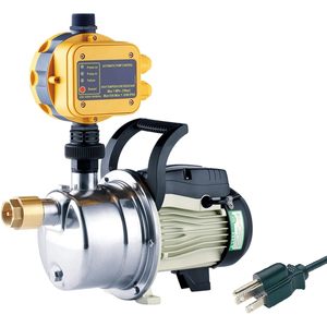 Bomba de Pozo Poco Profundo TDRSUPER de 3/4 HP, 1056 GPH, 110 V, Acero Inoxidable, Bomba de Riego Automática - Product Image 1