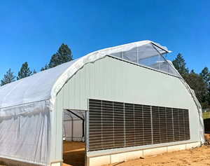 Single Span Blackout Greenhouse with <b>Black</b> White Film Light Deprivation System for Flower Mushroom Grow by Skyplant - Product Image 1