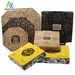 Boîte à pizza forme octogonale ronde blanche ondulé avec logo, 12x12, 16x16, 8, 10, 14, 18 pouces, vente en gros