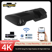 HOLROADX Enregistreur Vidéo 4K Plug&Play DashCam pour BYD Song Pro/Seal 05 2025 Vision Nocturne Enregistrement en Boucle Contrôle Wi-Fi via APP Capteur G