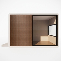 Maison préfabriquée en acier de luxe, étanche, type Apple Cabin, solution clé en main