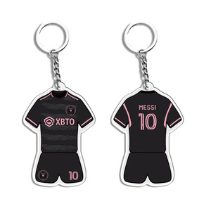 Custom Acrylic Football Club Keychain <strong>Cristiano</strong> <strong>Ronaldo</strong> Jersey Set High Quality Soccer Star T-<strong>shirt</strong> Keyring - Product Image 2