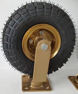 Rodízios Infláveis DLPO 10 ''Placa Giratória <span class=keywords><strong>Semi</strong></span> Pneumática Roda De Rodízio De Borracha Dura - Product Image 5