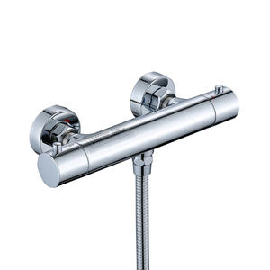 Ensemble de douche 896G rond avec pulvérisation réglable, vanne thermostatique, placage chrome, contrôle de la température pour baignoire - Product Image 3