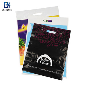 Custom Four-Finger Plastic Bag Polyethylene Digital Printing T-Shirt Bag For Cosmetics And Daily Chemical Products - Product Image 1