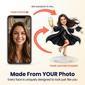 Expositor <span class=keywords><strong>de</strong></span> Acrílico OEM/ODM para Graduación, <span class=keywords><strong>Caricatura</strong></span> Personalizada a partir <span class=keywords><strong>de</strong></span> <span class=keywords><strong>Foto</strong></span>, Regalo <span class=keywords><strong>de</strong></span> Felicitación para Ella, Clase <span class=keywords><strong>de</strong></span> 2026, Graduación Divertida - Product Image 2
