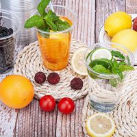 12oz Klare Plastikbecher, Einweg-Kristall-Trinkbecher, PET-Plastik-Partybecher für Wein, Saft, Eiskaffee und Kaltgetränke
