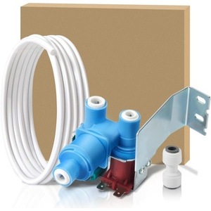 Válvula de entrada de agua para refrigerador W10179146, 110-120 V, plástico, con manguera y conector para modelos Whirlpool - Product Image 2