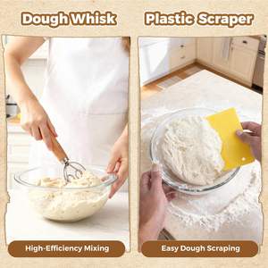 Kit de démarrage <span class=keywords><strong>pour</strong></span> <span class=keywords><strong>levain</strong></span>, ensemble de paniers de levage ronds de 9 pouces, fournitures de boulangerie <span class=keywords><strong>pour</strong></span> <span class=keywords><strong>levain</strong></span>, outils <span class=keywords><strong>pour</strong></span> la fabrication de <span class=keywords><strong>pain</strong></span> au <span class=keywords><strong>levain</strong></span> - Product Image 5