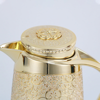 May Flower Carafe isotherme en PP de qualité alimentaire avec intérieur en verre, théière, thermos, cafetière arabe