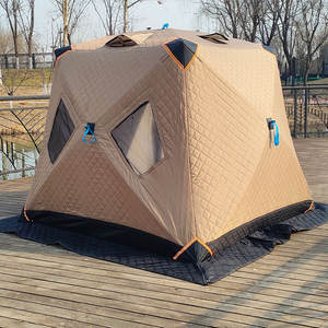 Трехслойная автоматическая зимняя палатка из ткани Оксфорд 210D для кемпинга и подледной рыбалки - Product Image 6