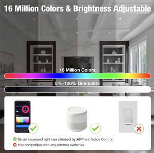 <span class=keywords><strong>Spot</strong></span> encastré LED COB dimmable RGB multicolore pour plafond commercial, 5W, 7W, 9W, 12W, 15W, avec fonction wall washer et anti-éblouissement - Product Image 3