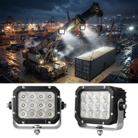 Luz de Trabajo LED Cuadrada 830E 930E 960E IP69 Resistente al Agua, Haz de Luz Amplio y Ultra Brillante, Soporte de Acero Inoxidable 304, 50000H
