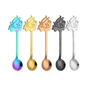 Eco Friendly Cartoon Cow Stainless Steel Tea <b>Spoon</b> <b>Coffee</b> <b>Spoon</b> Wholesale Cute Tableware Dessert <b>Spoon</b> - Product Image 3