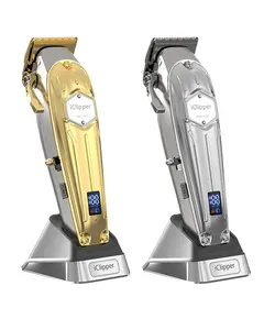 Hair Trimmer Machine IClipper-K54NTS All-metal Barber Professional Hair Clippers Electric Cordless LCD Hair Trimmer Gold Silver Hair Cutting Machine