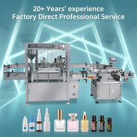 Machine automatique rotative de remplissage, de bouchage et d'étiquetage pour petites bouteilles d'huiles essentielles, de colle stationnaire, d'additifs alimentaires, de parfums et de gouttes pour les yeux