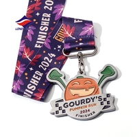 Medalla Deportiva de Metal Personalizada con Logotipo de Aleación de Zinc 2D, Diseño de Fábrica Longzhiyu con 20 Años de Experiencia, para Maratón, Triatlón, Carreras de 5KM y 10KM