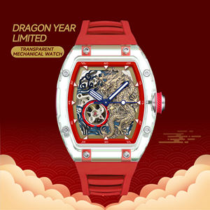 Montre mécanique automatique de luxe DK&KT avec boîtier transparent, design dragon, étanche 3ATM, luminescente - Product Image 6