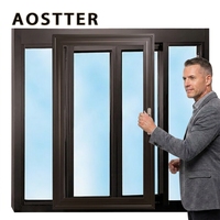 Ventana Corredera de Aluminio con Rotura de Puente Térmico y Doble Acristalamiento NFRC para Villa