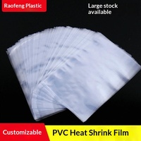 Film thermorétractable transparent en PVC personnalisé pour bouteilles de boissons et de vin, scellage des deux extrémités, épaisseur 0,18-12 mm, largeur 30-800 mm