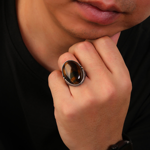 Vente en gros de bague vintage en Offre Spéciale turquoise pour homme bague en <span class=keywords><strong>pierre</strong></span> d'aventurine en <span class=keywords><strong>onyx</strong></span> noir et pierres - Product Image 2