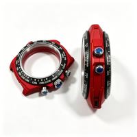 Boîtier de montre de plongée personnalisé en fibre de carbone étanche, logo personnalisable multicolore, accessoires de montre en gros