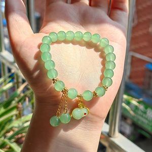Fashion Green Rabbit Crystal Glass <b>Beads</b> <b>Bracelet</b> Crystal Gemstone <b>Beads</b> <b>Gold</b> Handmade <b>Bracelet</b> for Women Gift - Product Image 4