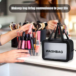 Wholesale custom logo waterproof women's cosmetics <b>travel</b> <b>toiletries</b> PVC cosmetic <b>bag</b> - Product Image 6