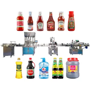 OCEAN Wholesale 700ml Bottle Wash Liquid Soap Filler 2 in 1 Fill and Capping Machine with Conveyor